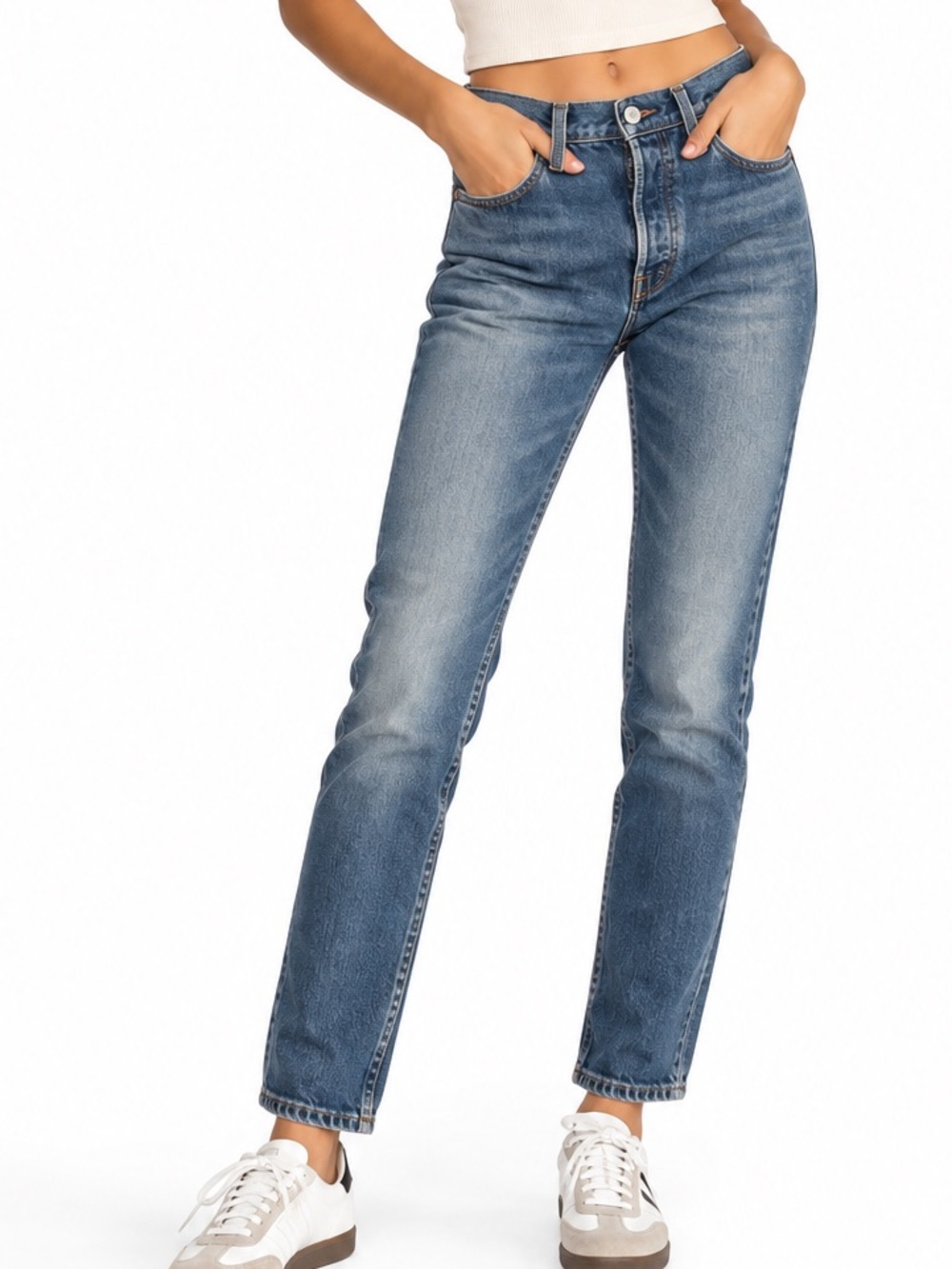 Levi’s 501 Skinny Jeans Button Fly Medium Wash Straight Slim Denim 29” Inseam